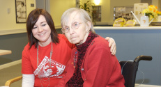 Picture of Hailee with Phyllis, an Older Woman with Dementia